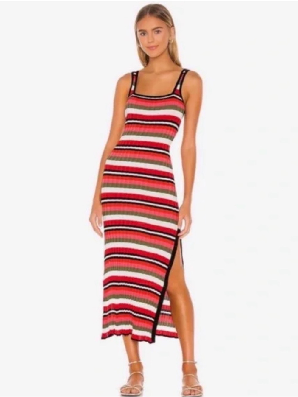 SOLID & STRIPED The Kimberly Dress Watermelon Stripe Size XS